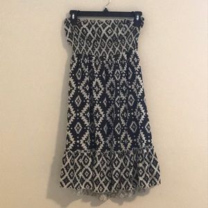 Aztec Strapless Dress